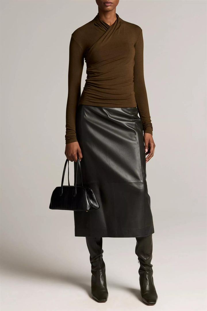 Long Sleeve Fixed Wrap Top Cypress