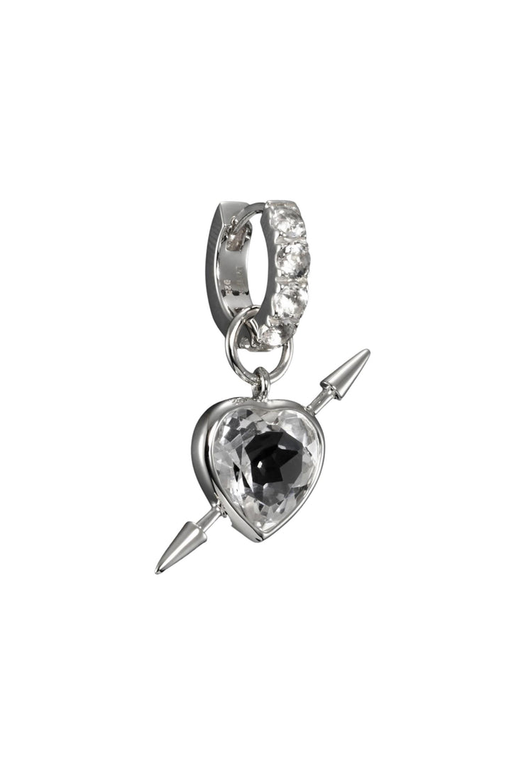 Rebel Love Earring Silver Clear Quartz
