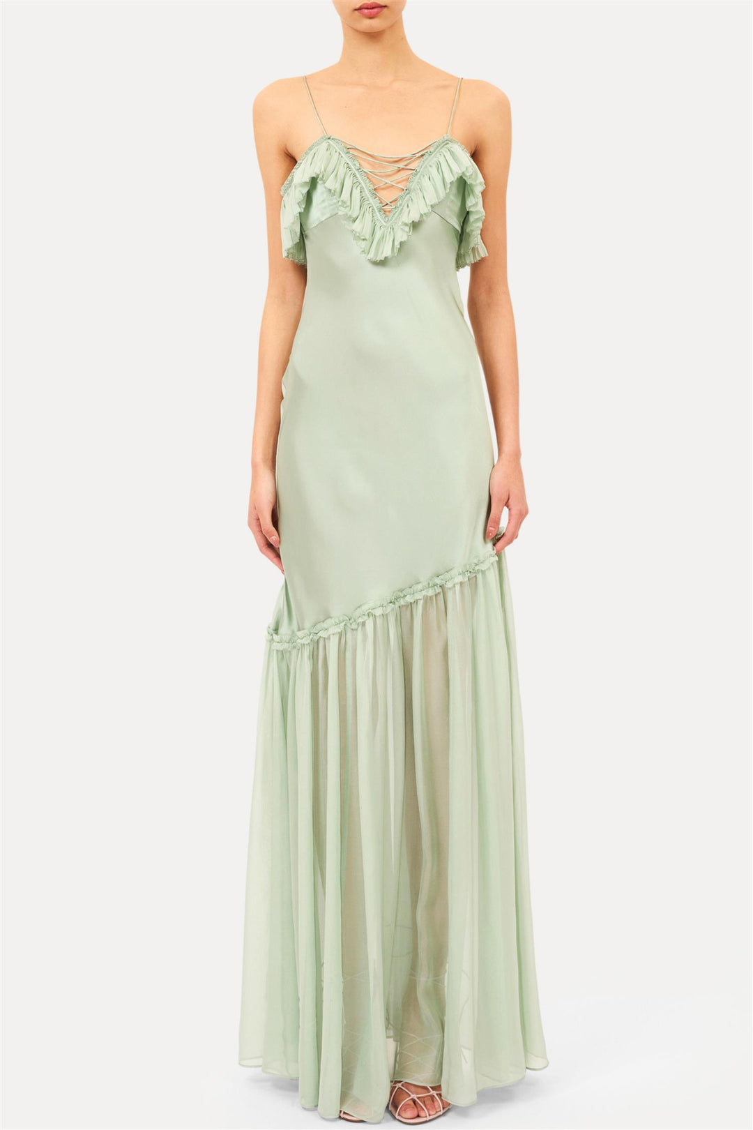 Elaria Cami Silk Gown Celadon