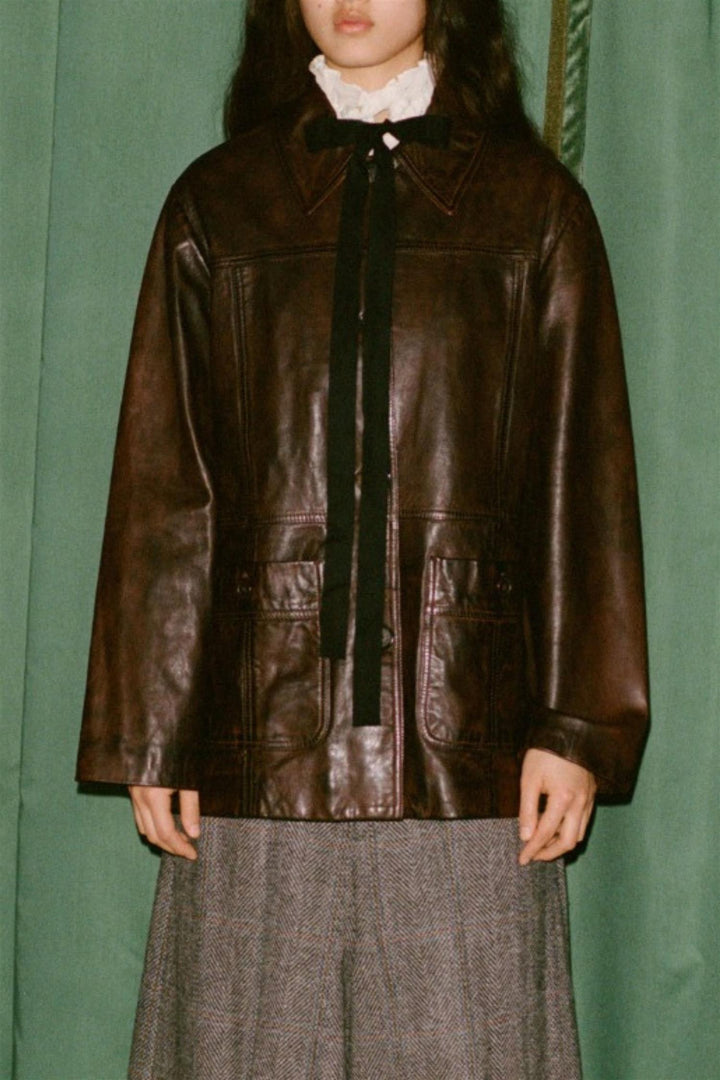 Lenoir Leather Jacket Chocolate