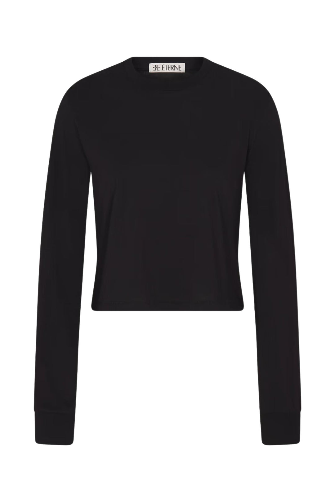 Long Sleeve Boxy Tee Black