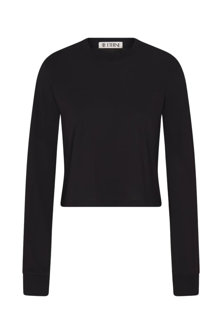 Long Sleeve Boxy Tee Black