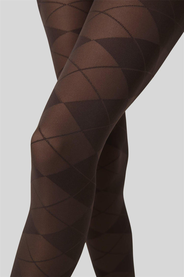 Rebecka Argyle Tights Dark Brown