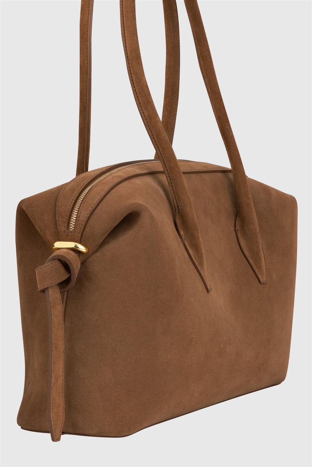 Brioche Duffle Suede Leather Cognac