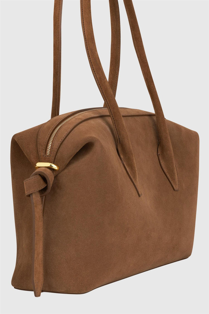Brioche Duffle Suede Leather Cognac