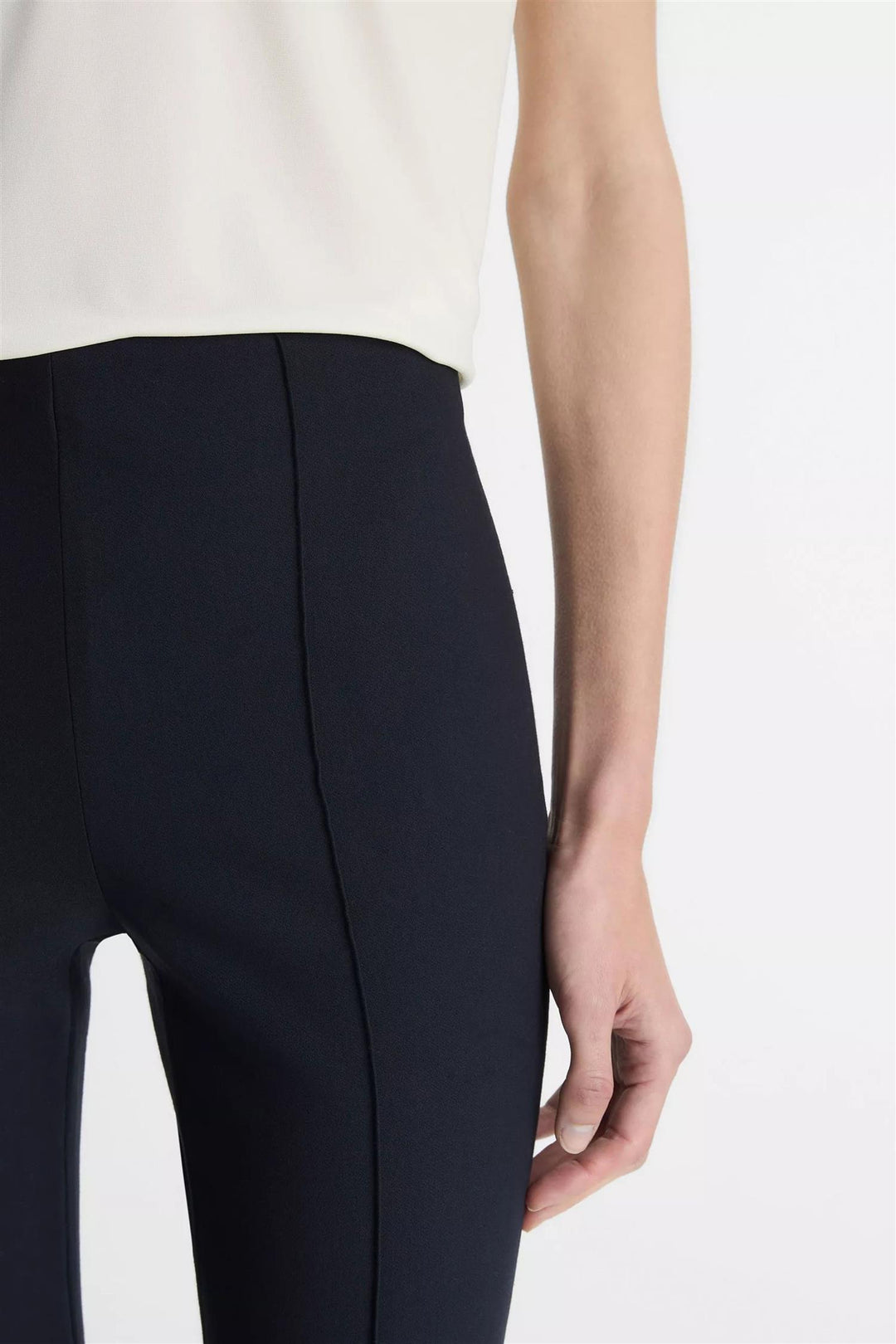 Niki Mid Rise Crop Flare Pant Coastal Blue