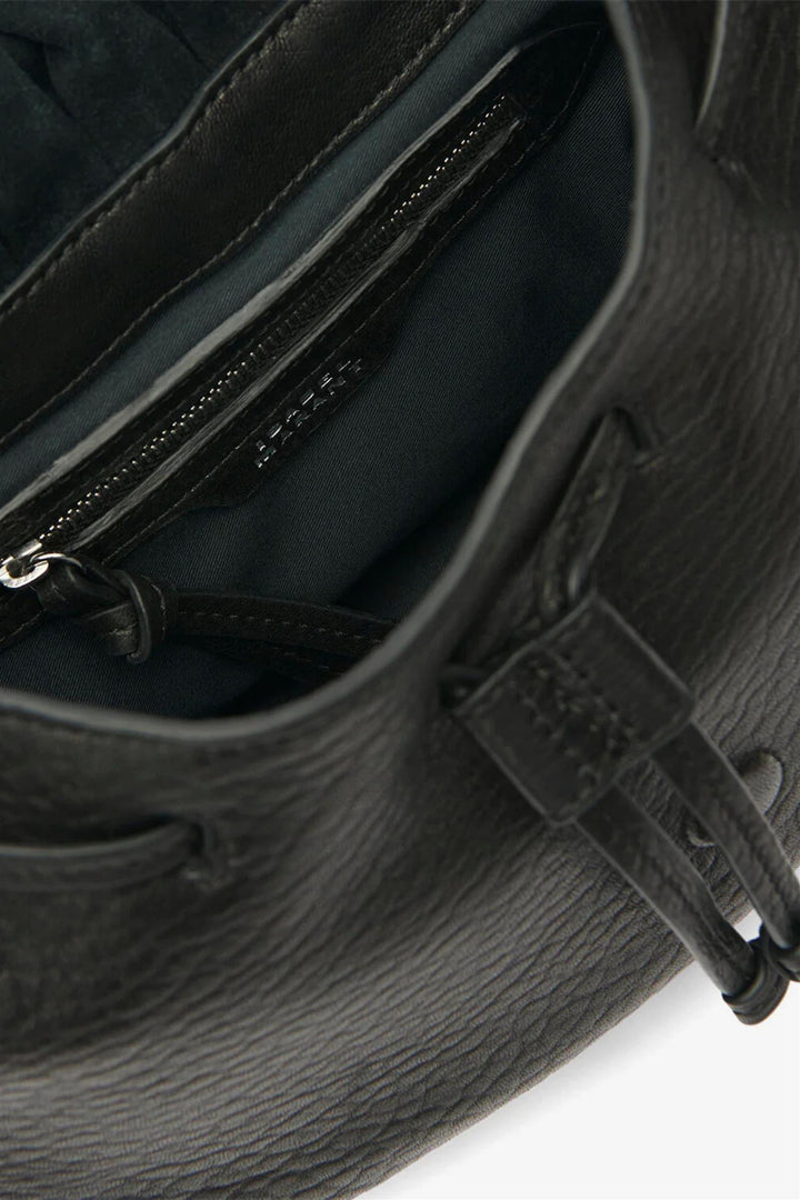 Bolton Leather Shoulder Bag Black/Silver