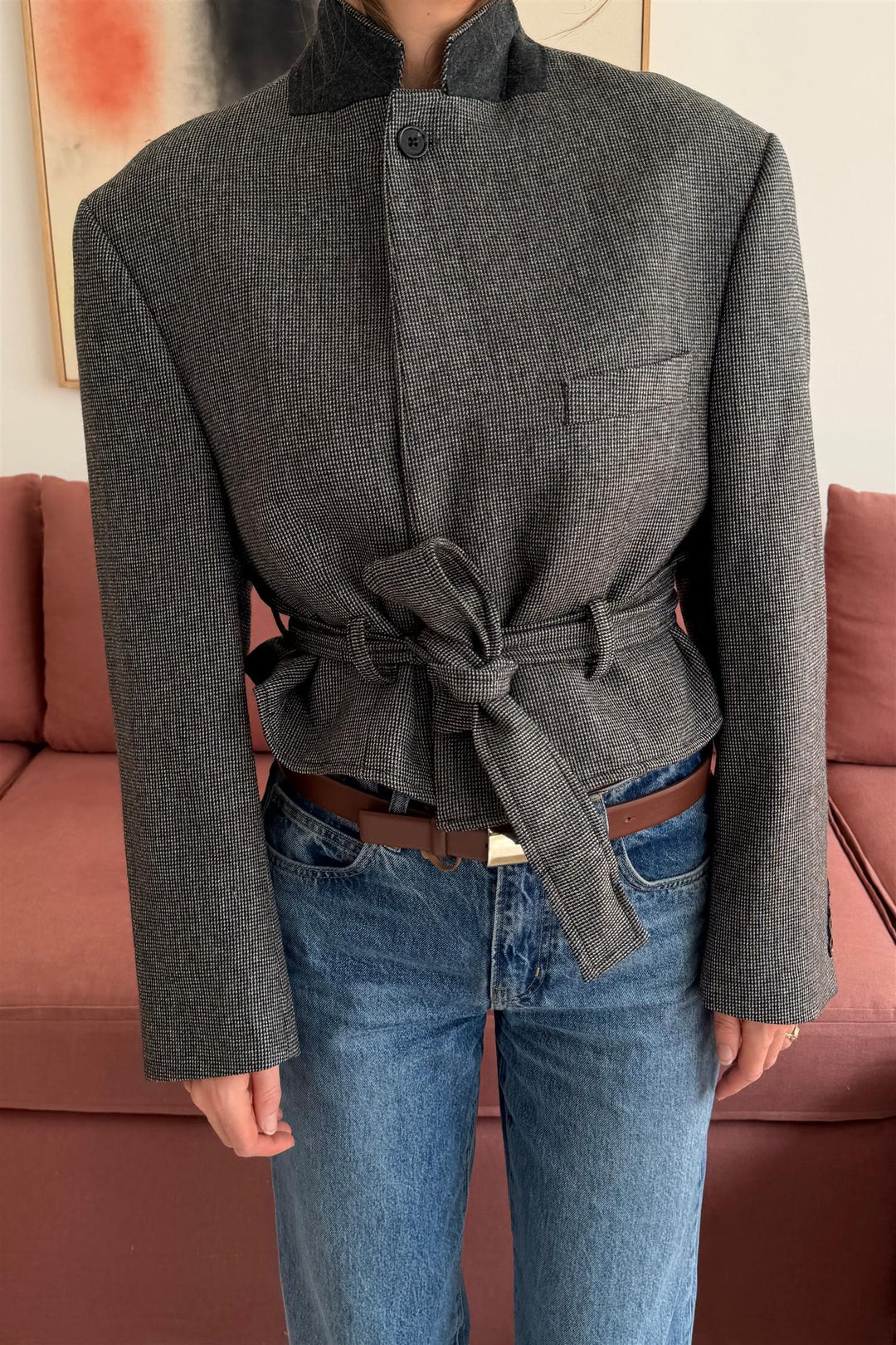 Belted Cropped Blazer BCB1326