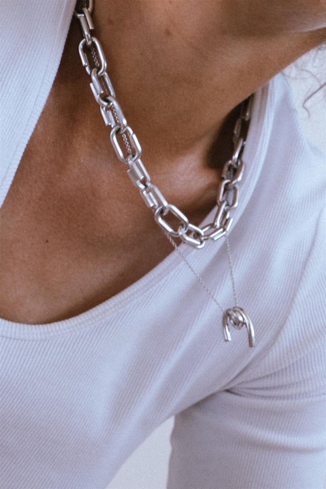 Rose Necklace Silver