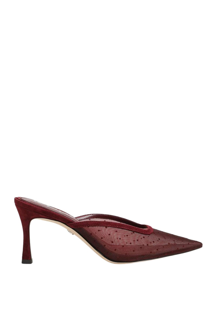 Margeaux Mini Polkadot Mesh French Merlot