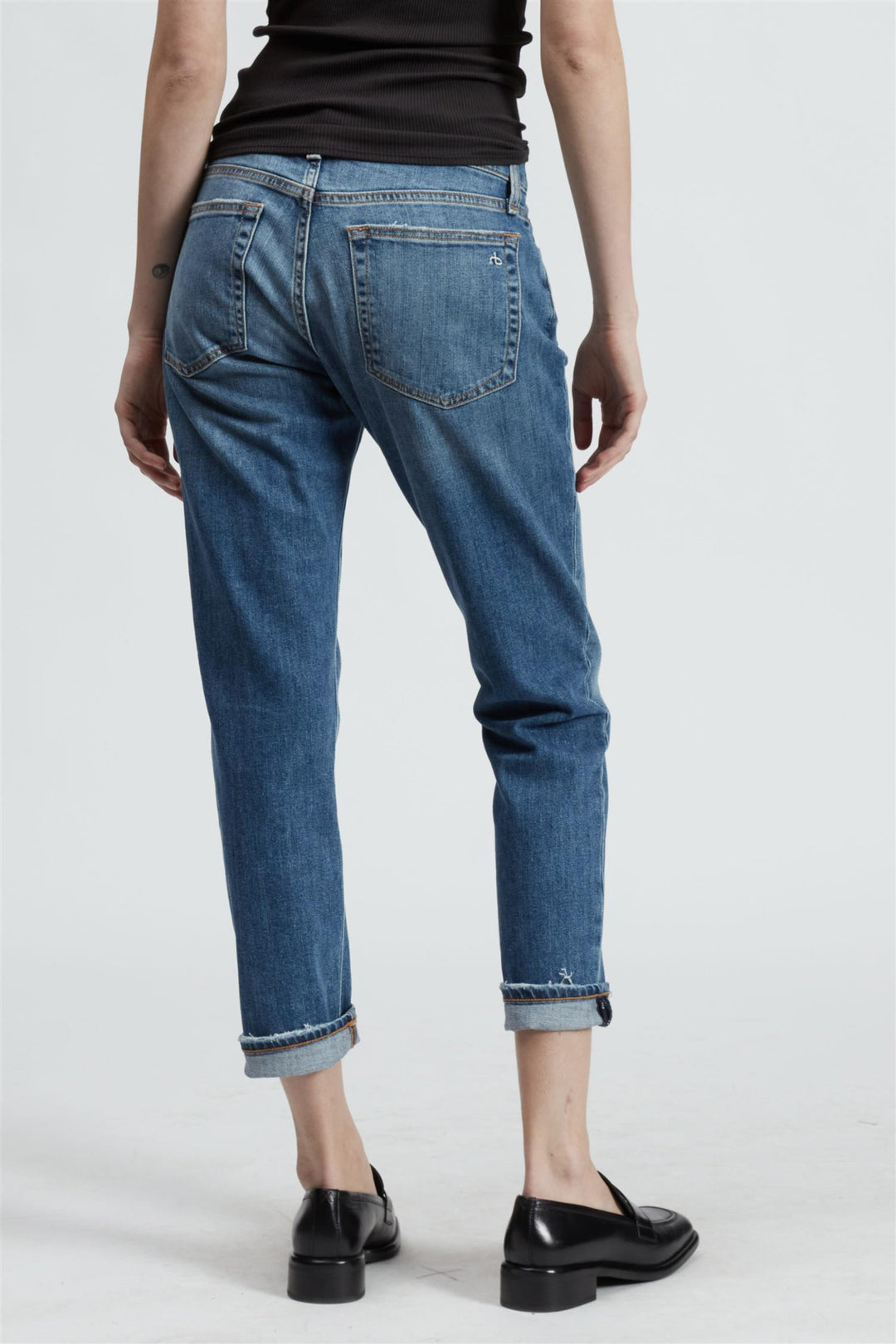 Dre Low-Rise Boyfriend Jeans Julienne