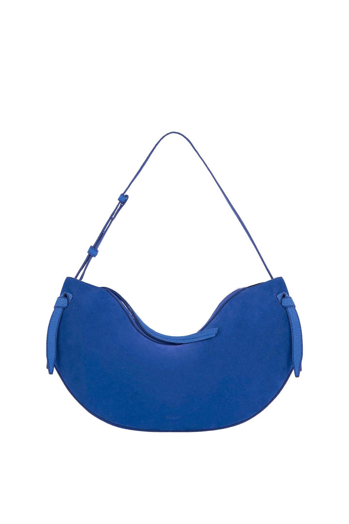 Large Fortune Cookie Suede Leather Blue