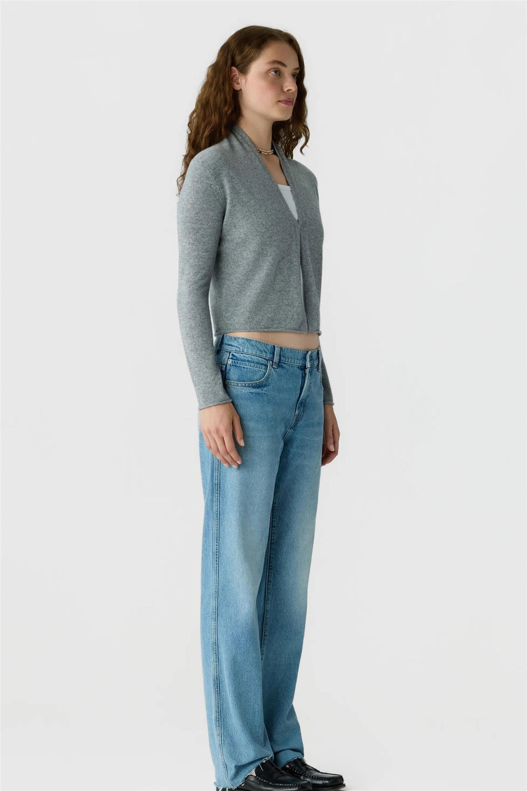 Stealth Cashmere Cardigan Heather Grey