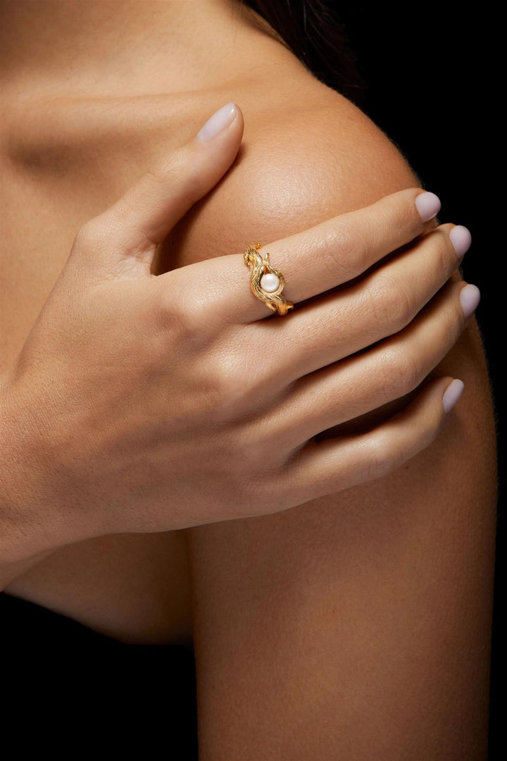 Secret Garden Ring - Gold-plated Silver
