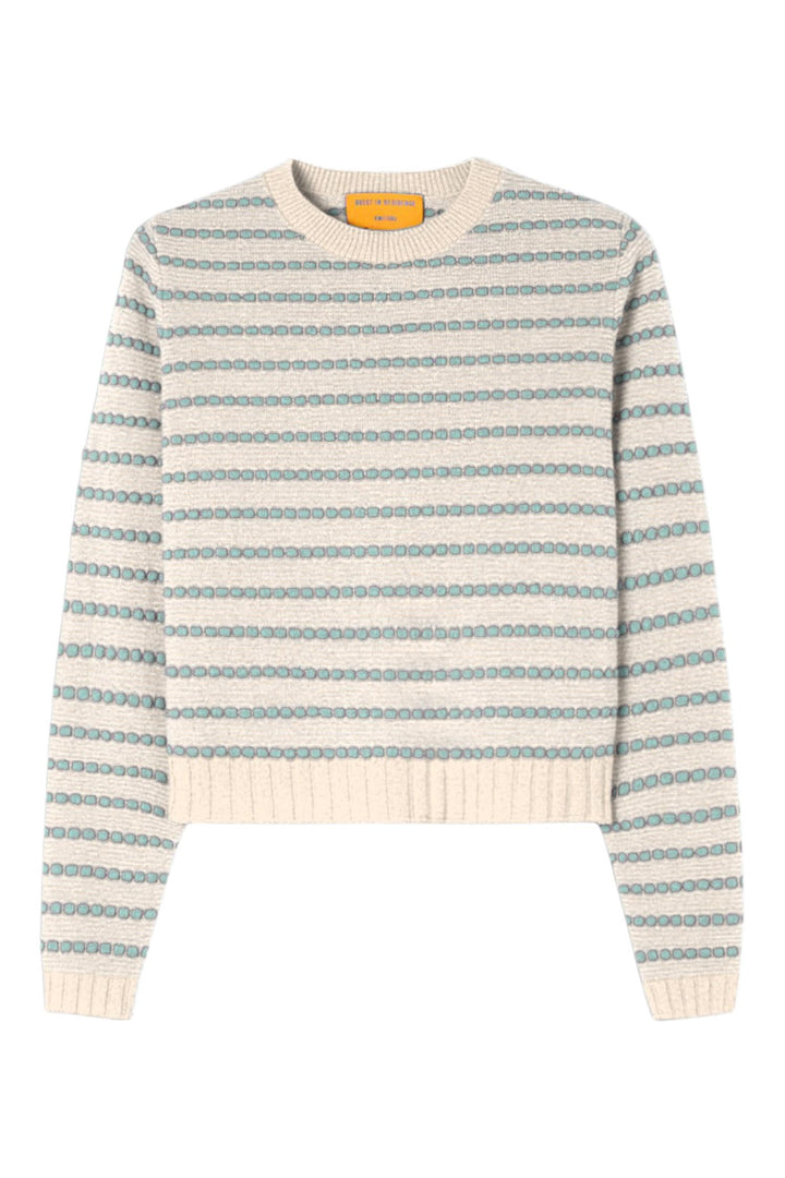 Pebble Stripe Shrunken Crew Sandstone Combo