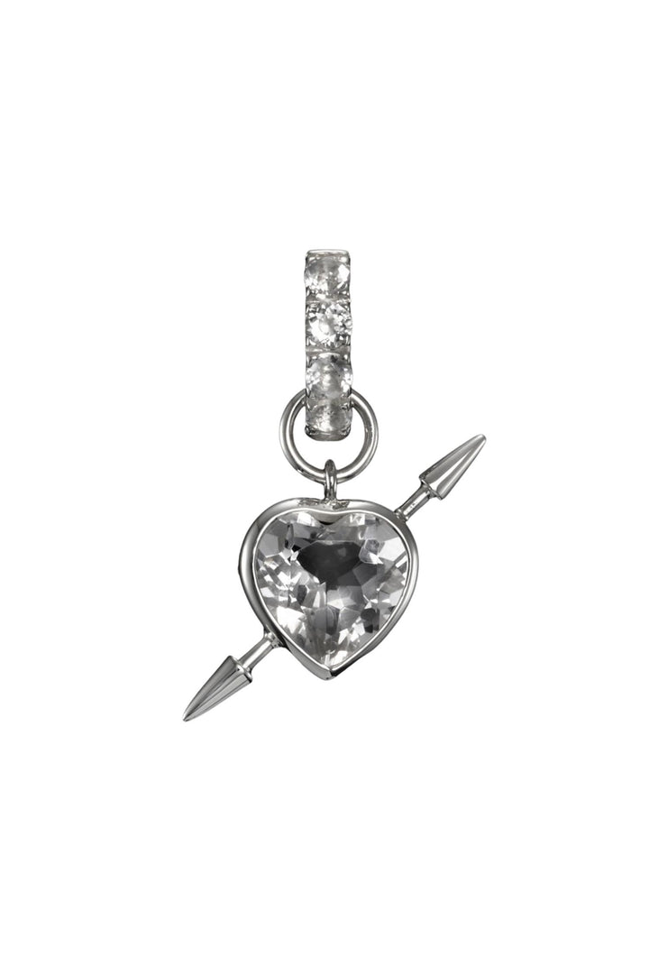 Rebel Love Earring Silver Clear Quartz