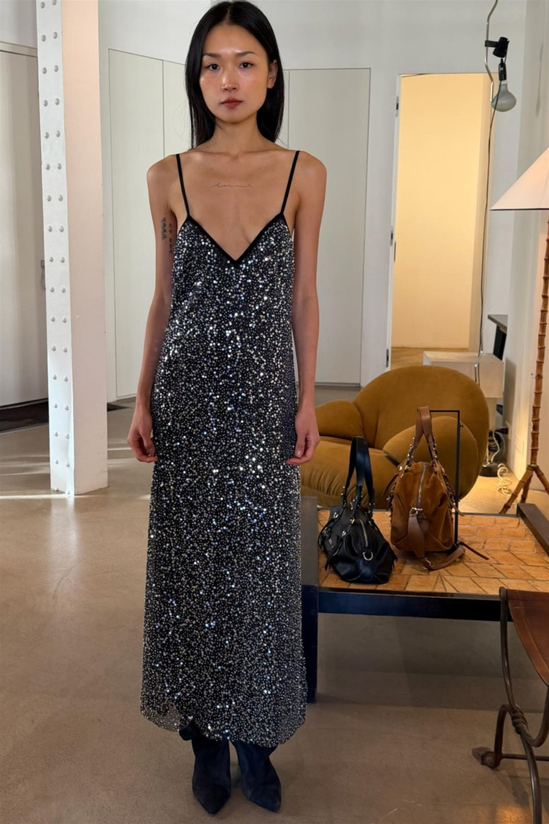 Nevana Slip Dress Silver