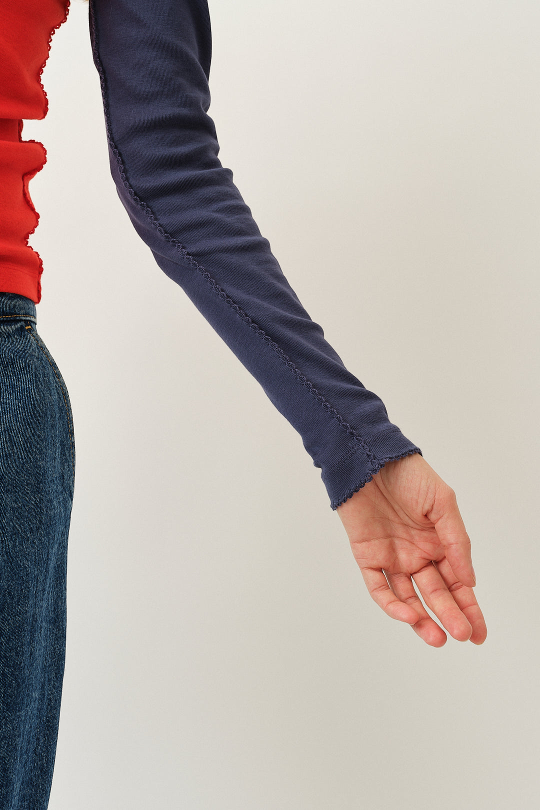 Betsy Longsleeve T-shirt Bleu/Blanc/Rouge