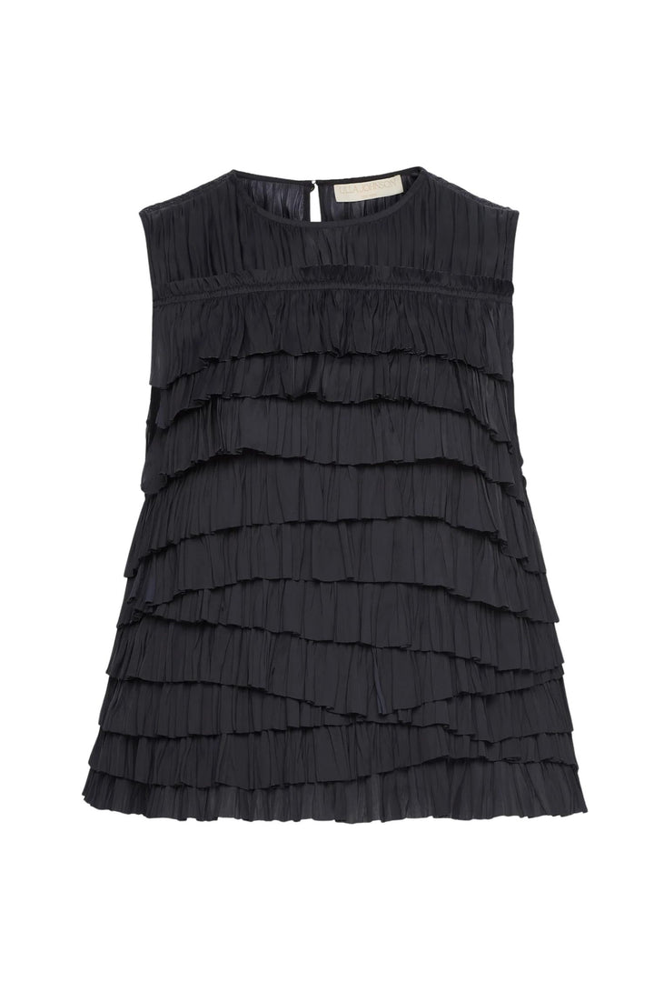 Quinn Layered Sleeveless Top Noir