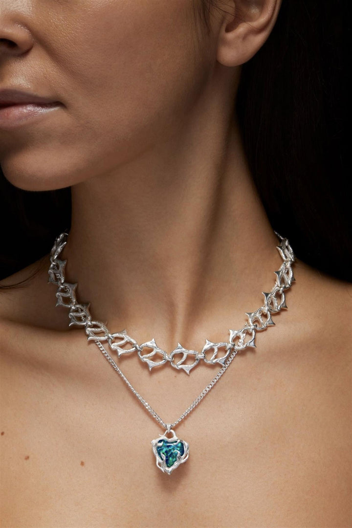 Thorn Chain Necklace Silver