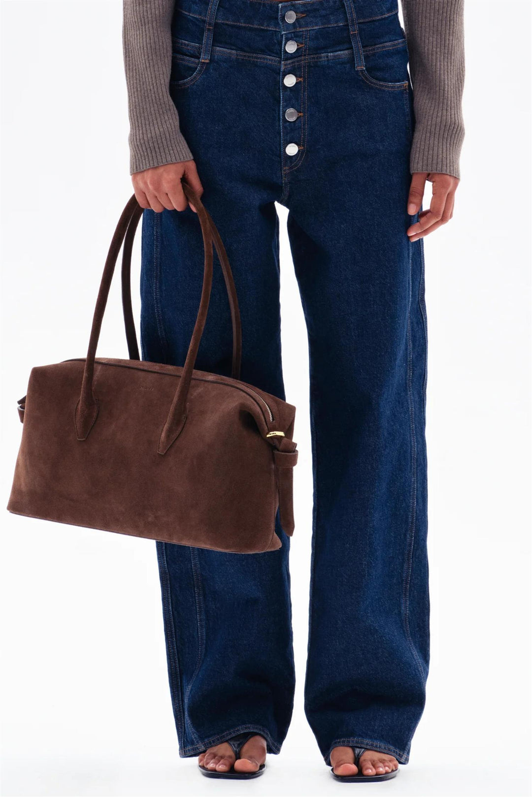 Brioche Duffle Suede Leather Chocolate
