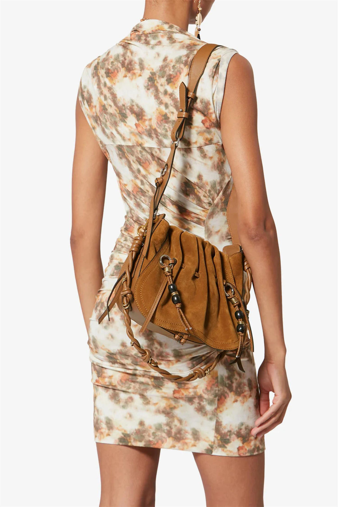 Bolton Suede Shoulder Bag Cognac