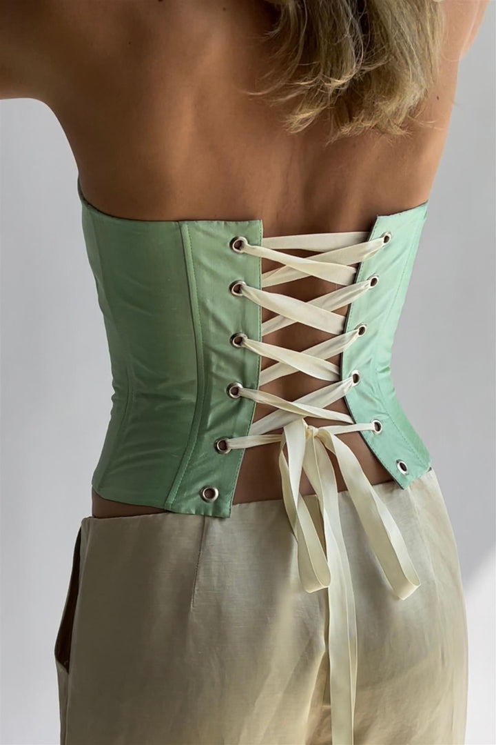 Corset Bustier Top Green
