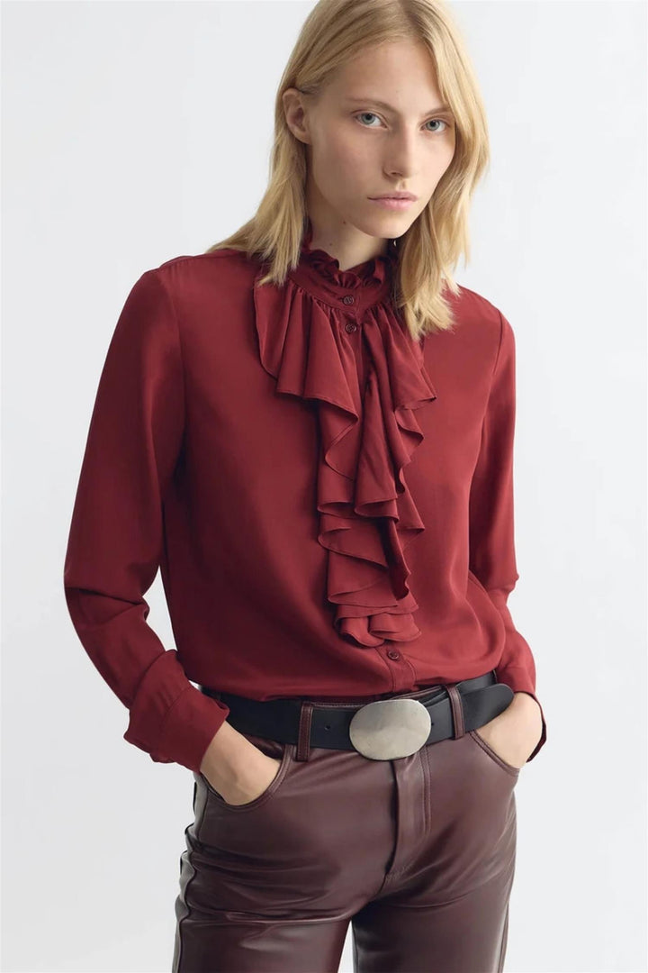 Lily Blouse Crimson