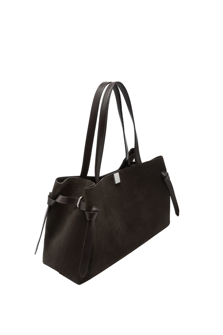 Gyoza Tote Suede Leather Ganache