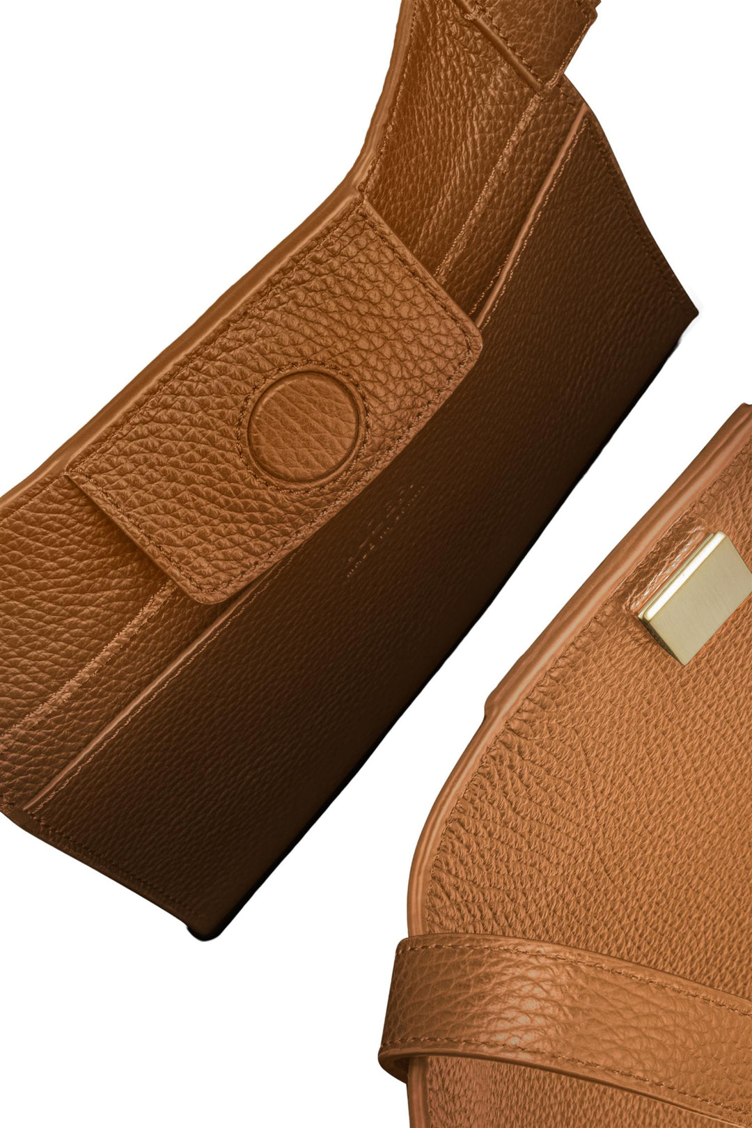 Gyoza Tote Pebble Grain Leather Hazel