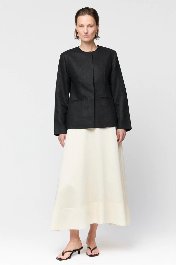 Linen Noir Blazer Jet Black