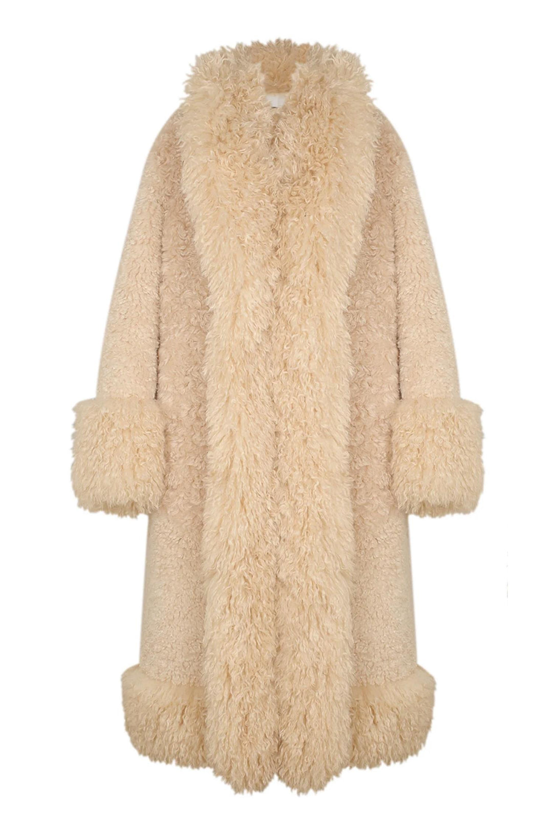 Bernie Faux-Fur Coat Beige