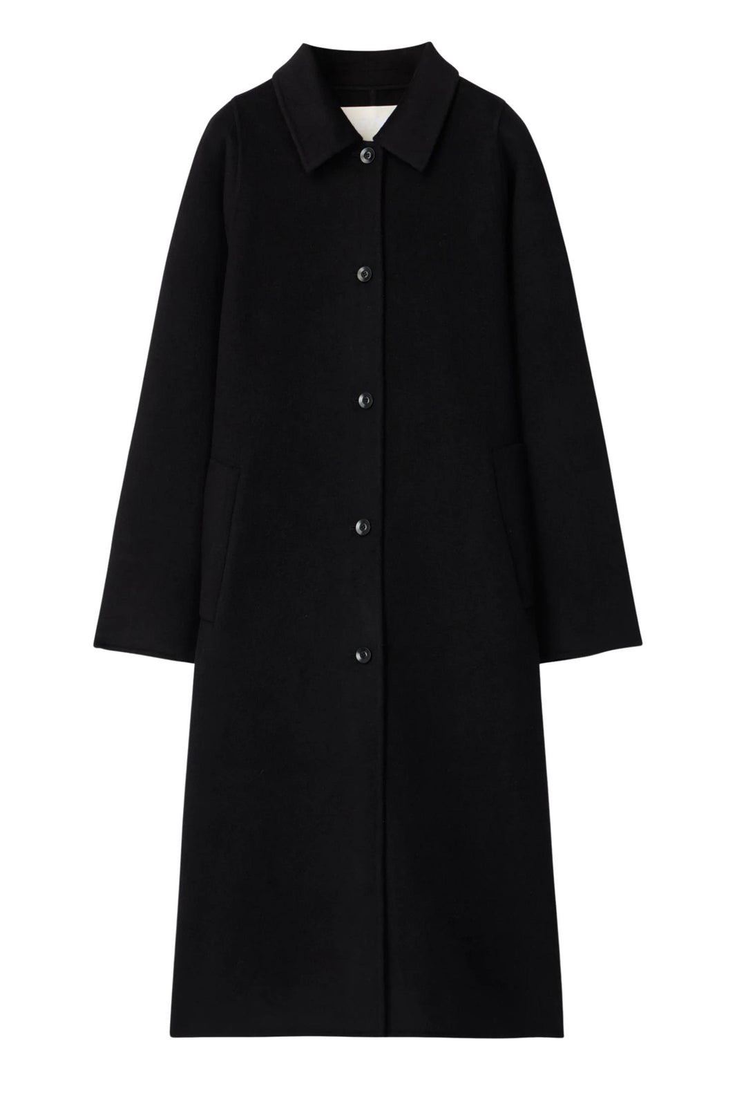 Doublé Wool Trench Jet Black