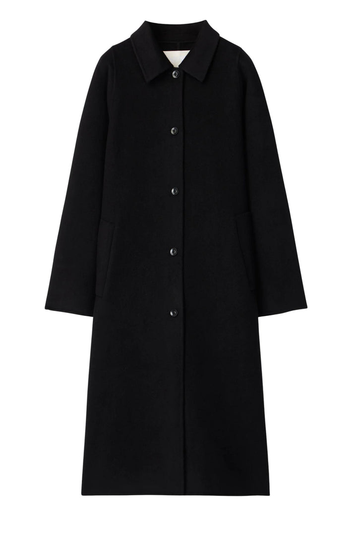 Doublé Wool Trench Jet Black