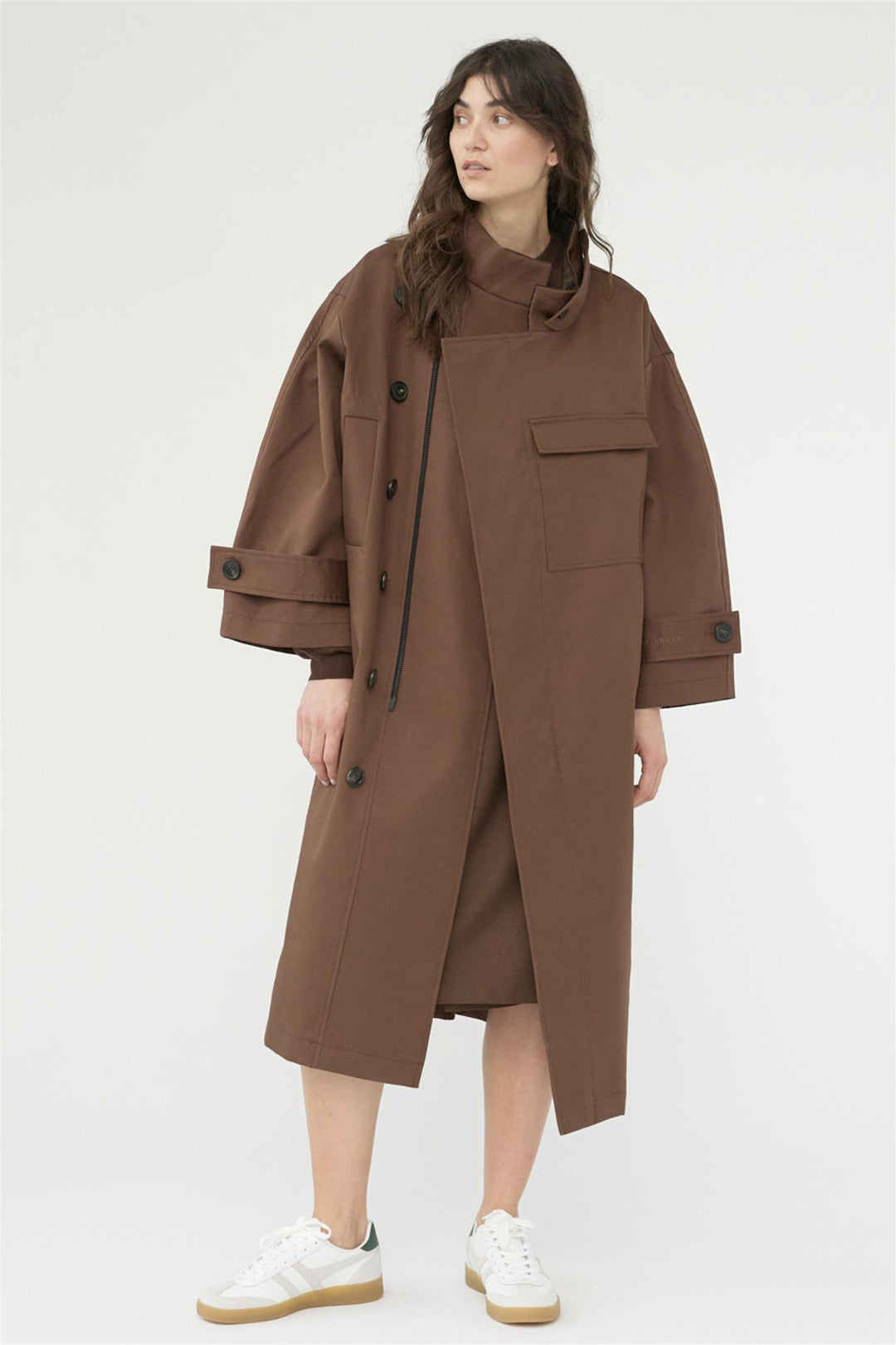 Water Resistant Coat Dusty Brown