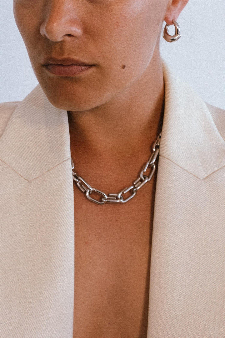 Rose Necklace Silver