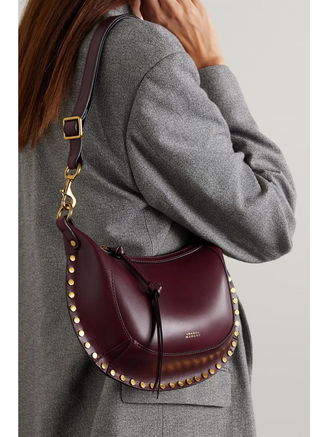 Oskan Moon Shoulder Bag Burgundy