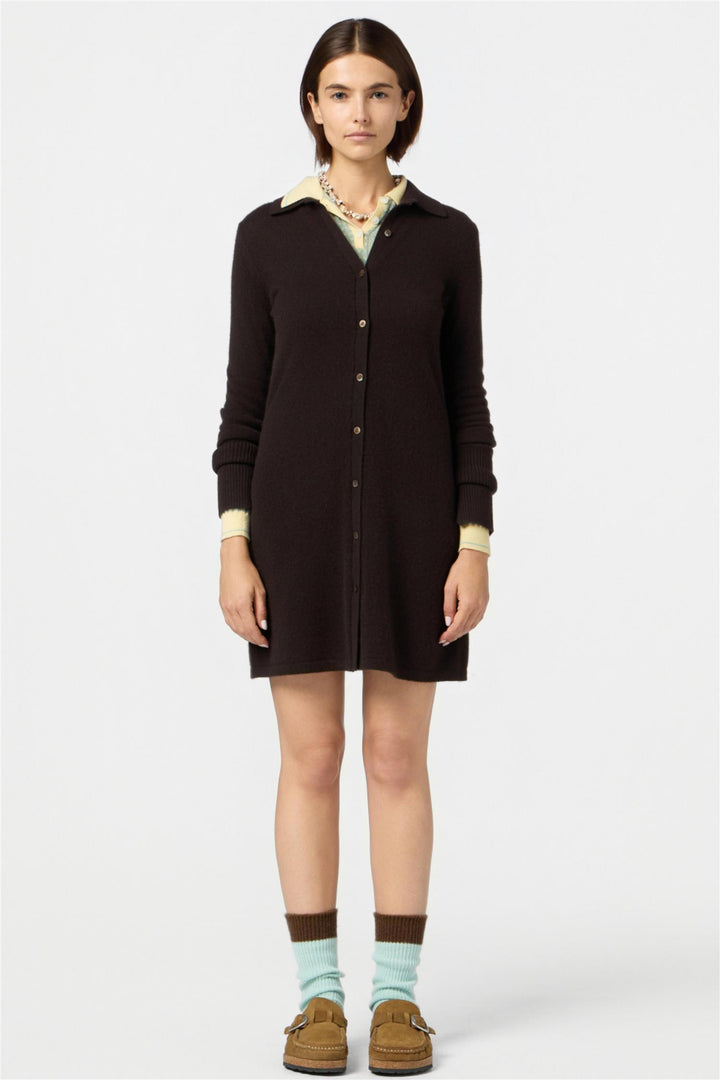 Mini Showtime Shirt Dress Burnt Cocoa
