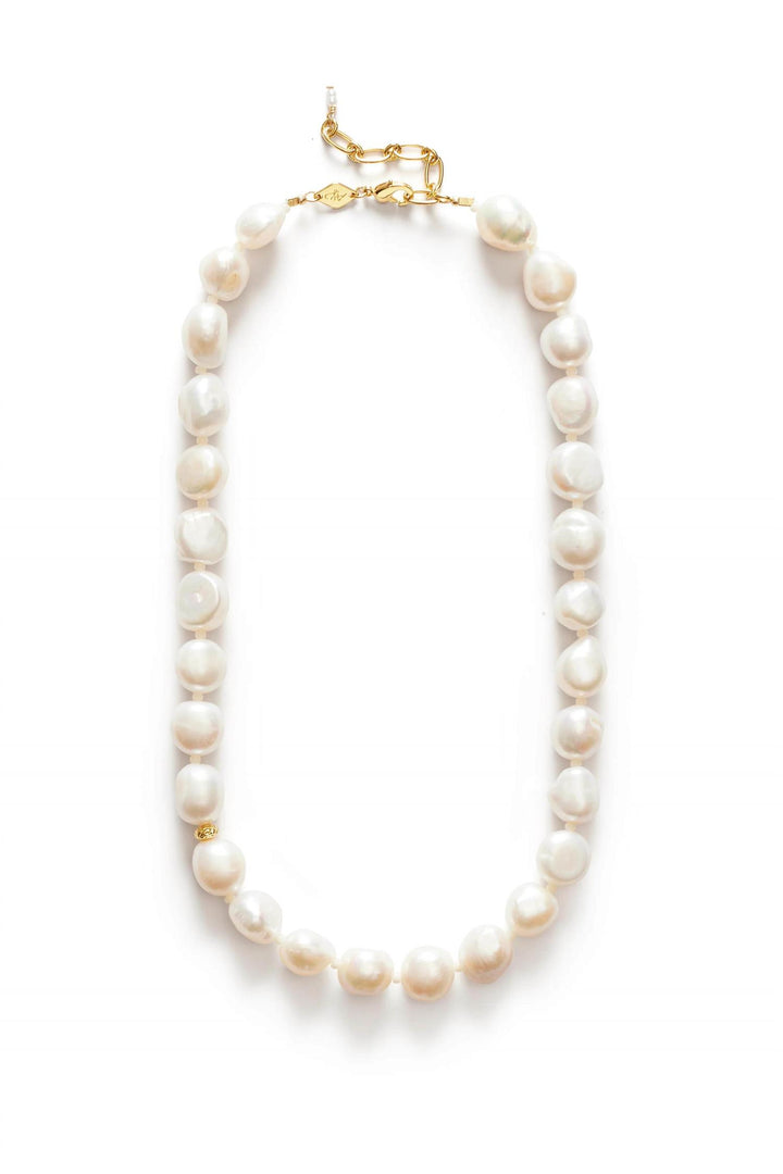 Stellar Pearly Necklace Gold