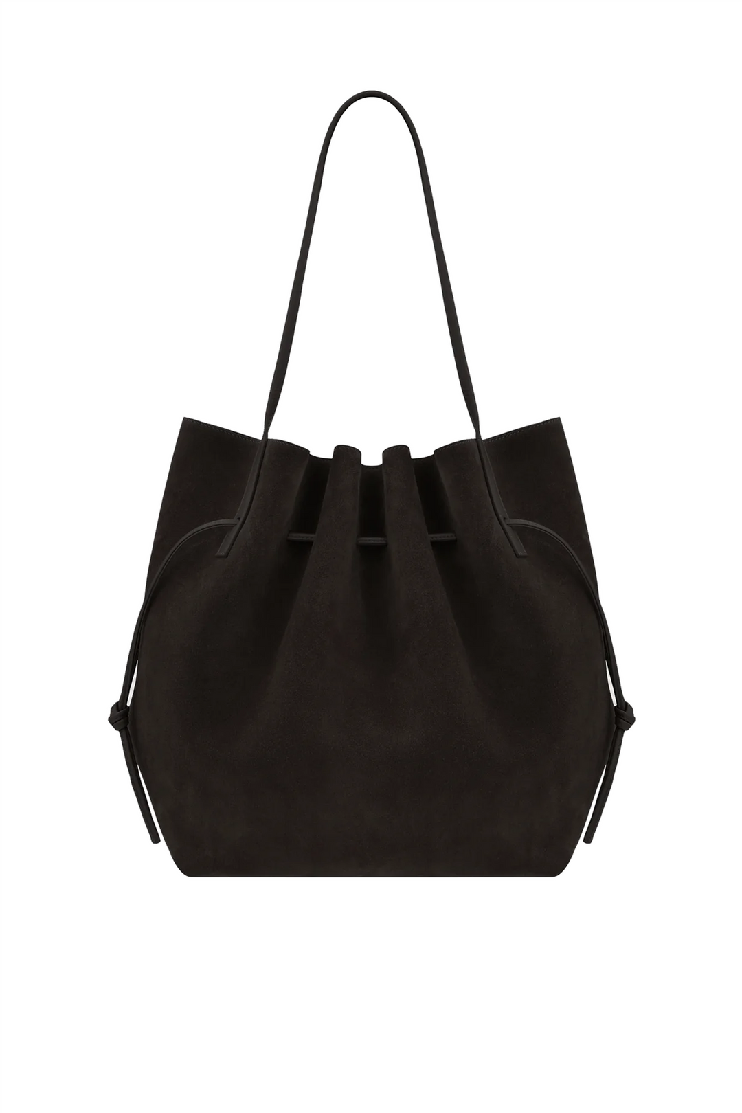 Scallop Tote Suede Leather Ganache