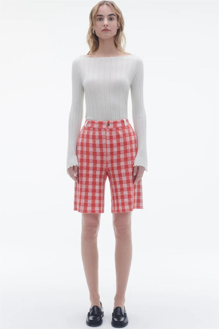 Gingham Bermuda Short Cherry Combo