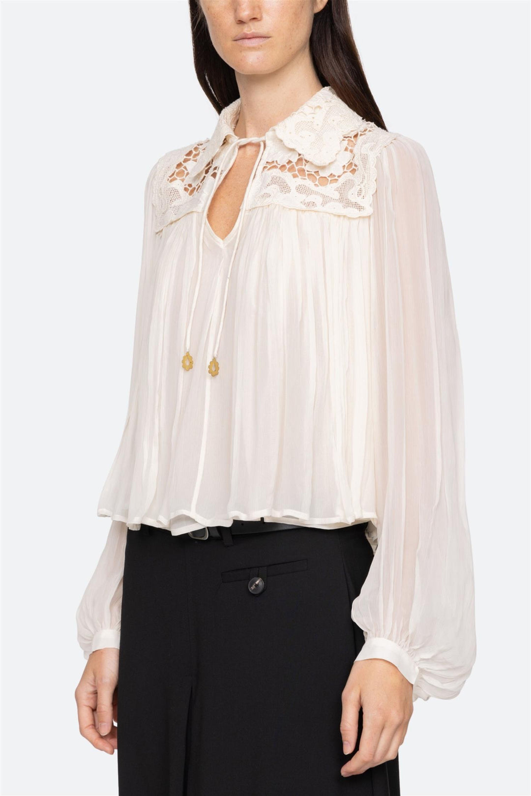 Daphne Long Sleeve Top Cream