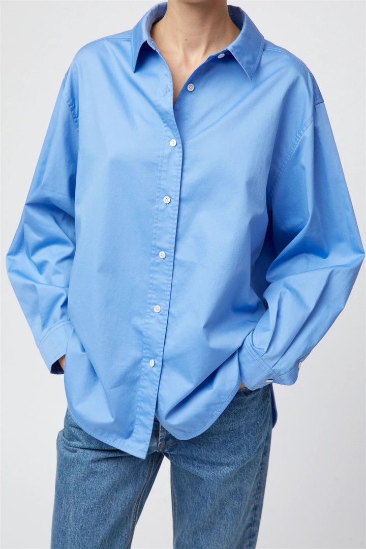 Poplin Workwear Shirt Cornflower Blue