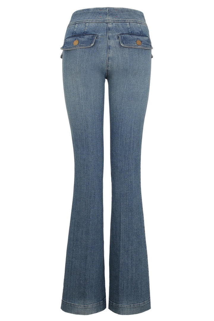 Anais Pocket Flared Light Blue Denim