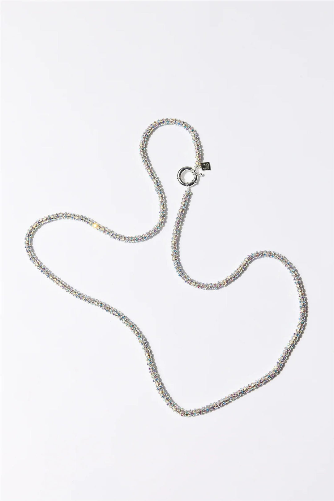 Skinny Diamond Necklace 95 cm. Silver
