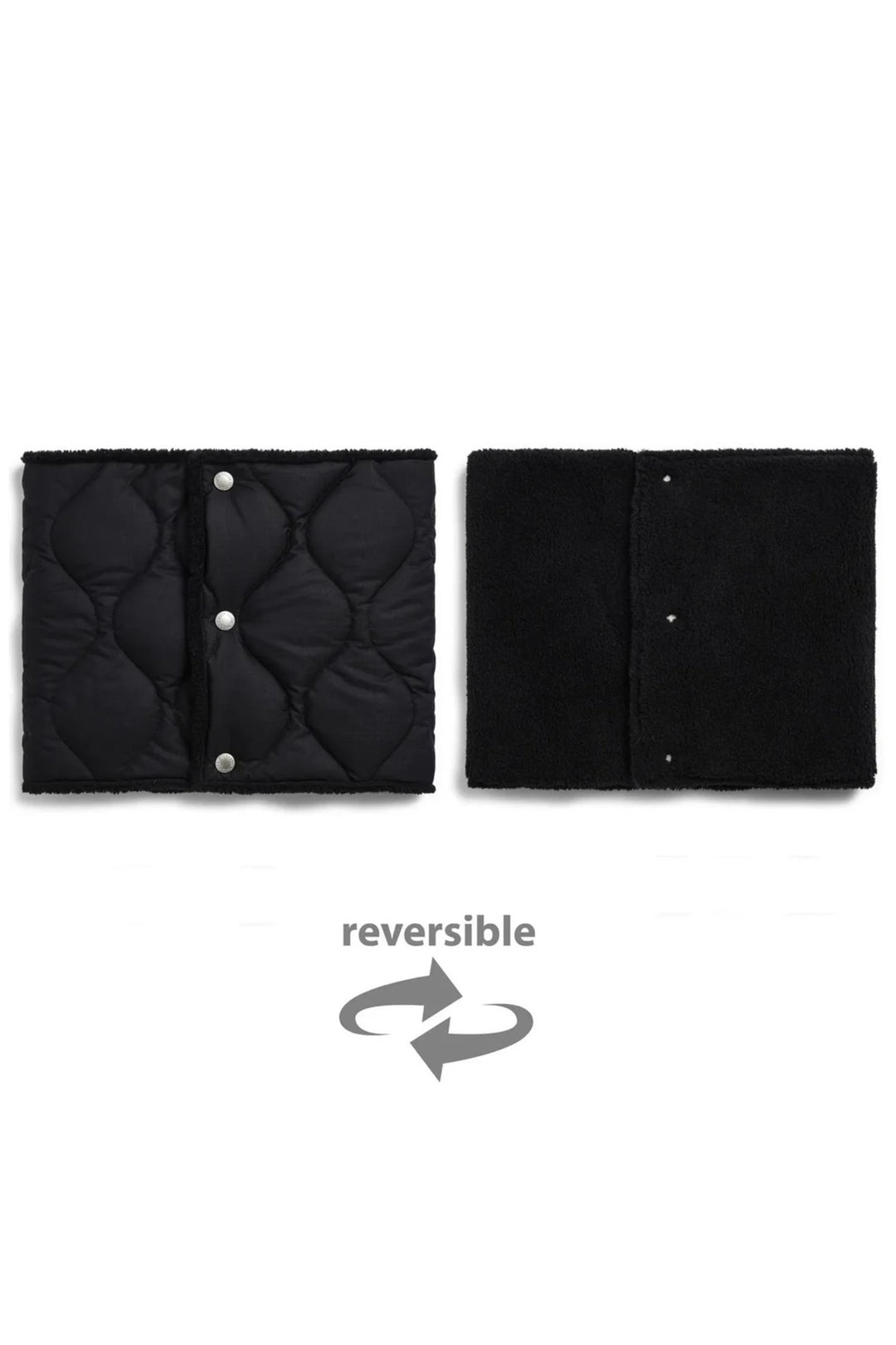 Military Reversible Down Neck Warmer Black