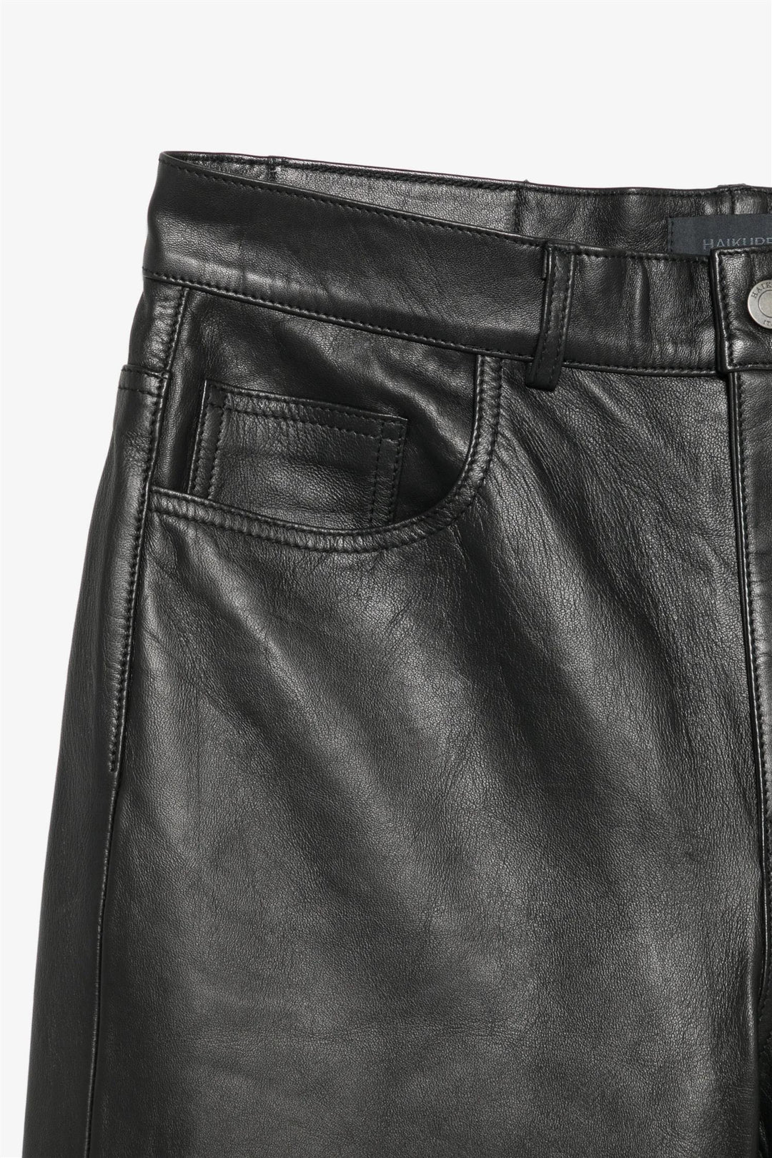 Winny Silky Leather Pants Black