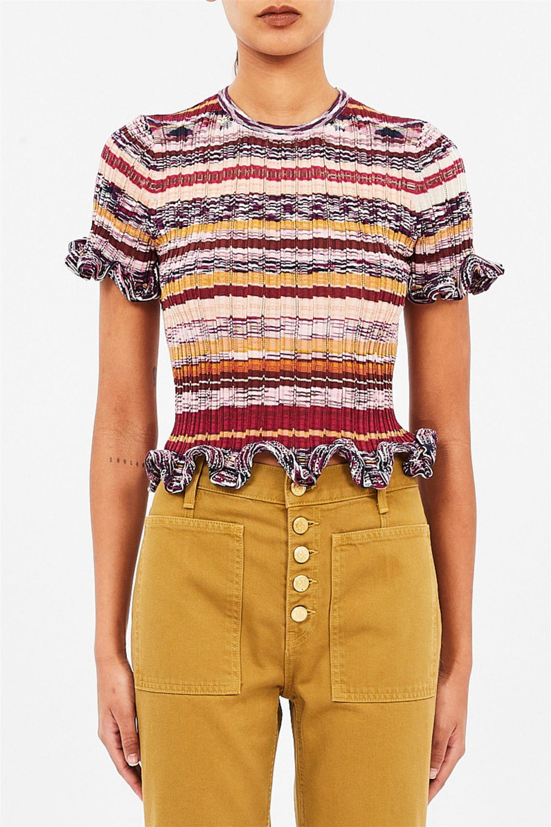 Miya Short Sleeve Knit Top Prism