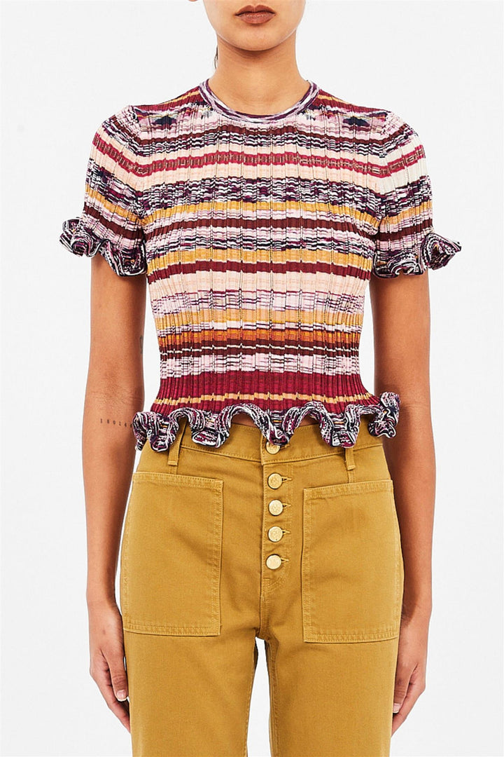 Miya Short Sleeve Knit Top Prism