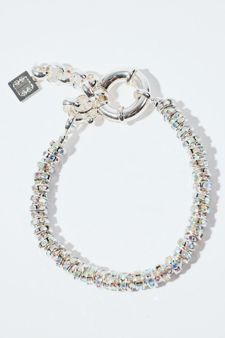 Skinny Diamond Bracelet Silver